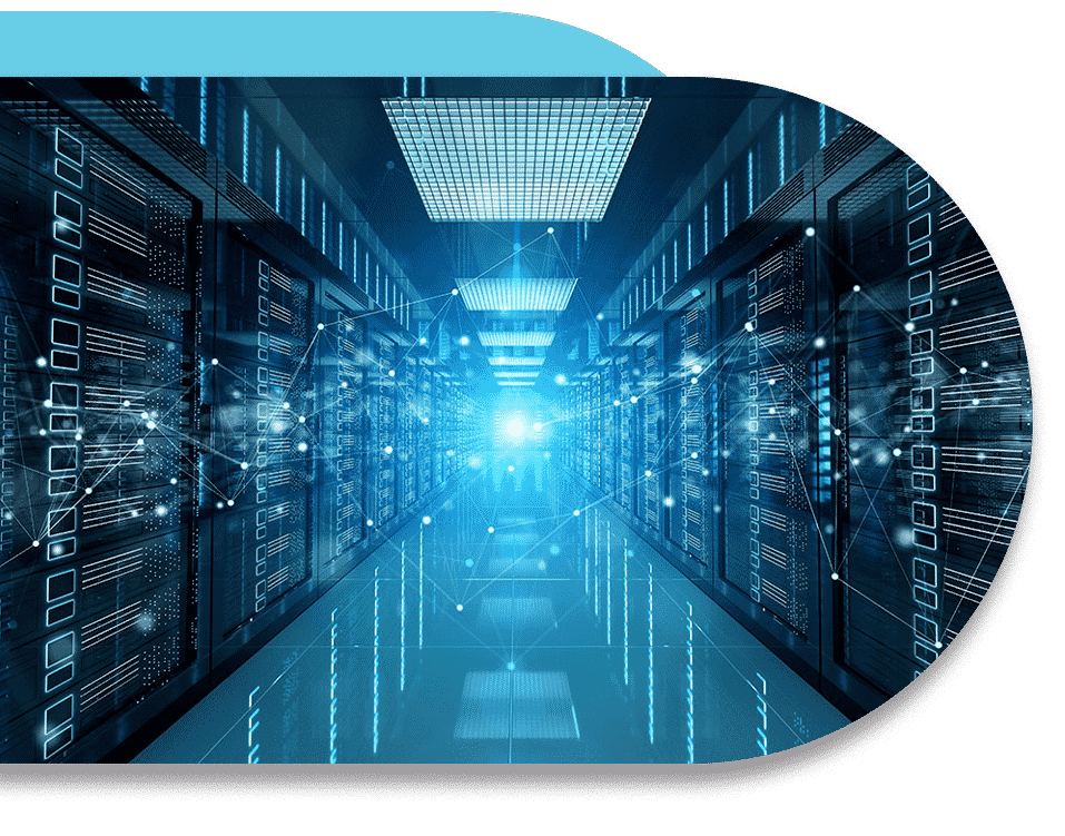cloud services storage - server room