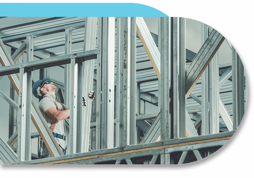 construction worker holding support beam - IT services for Florida construction companies